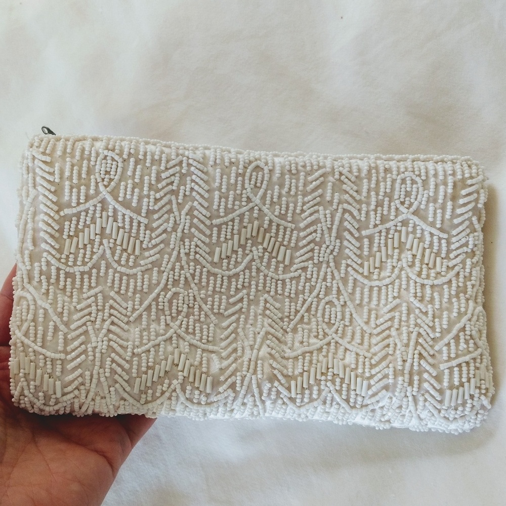 Vintage Ivory/White Clutch Purse